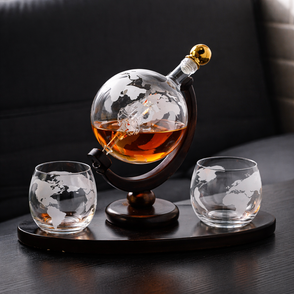 Whisky-Karaffe – Weltkarten-Edition