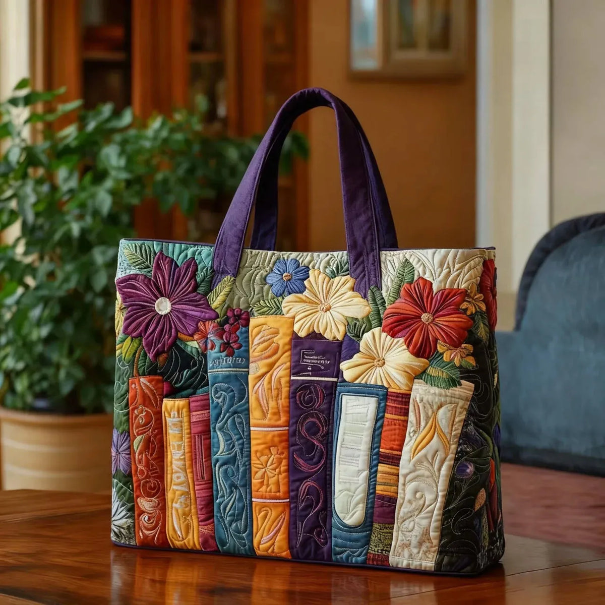 Gesteppte Tasche – Bücherliebhaber