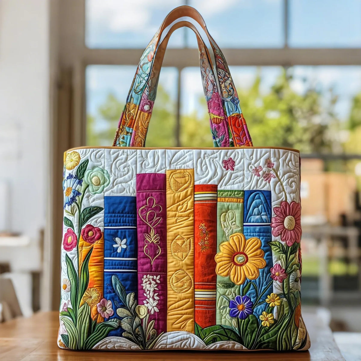 Handgefertigte Tasche – Blumenbibliothek