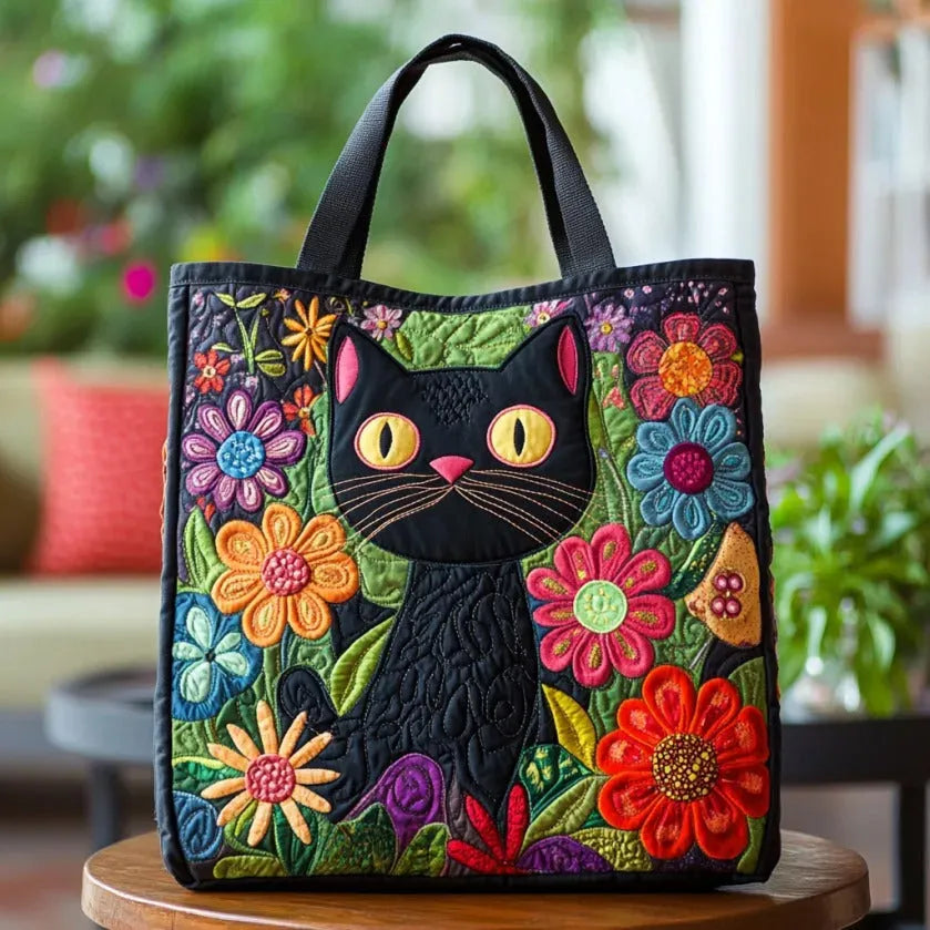 Gepolsterte Tasche – Verzauberte schwarze Katze