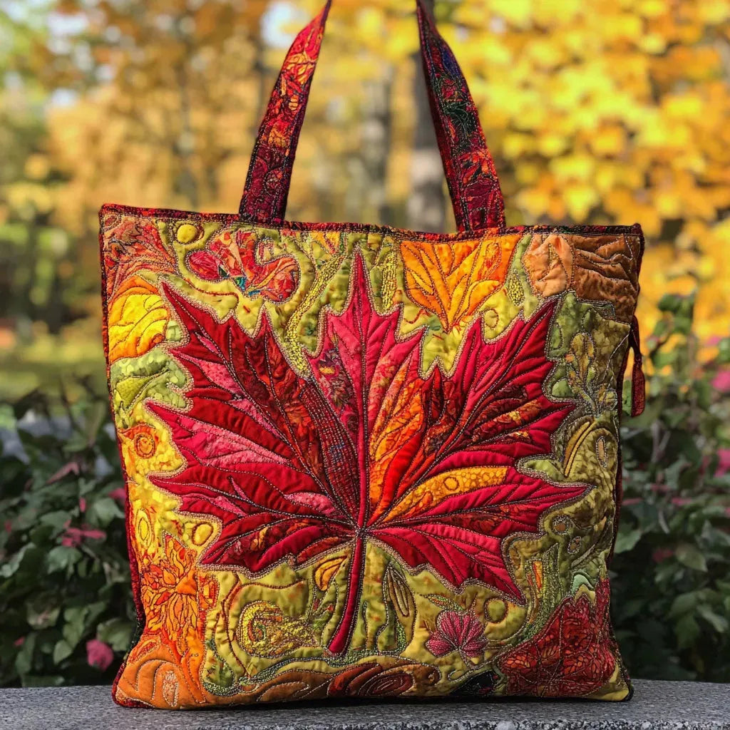 Handgefertigte Tasche – Ahorn bei Sonnenuntergang