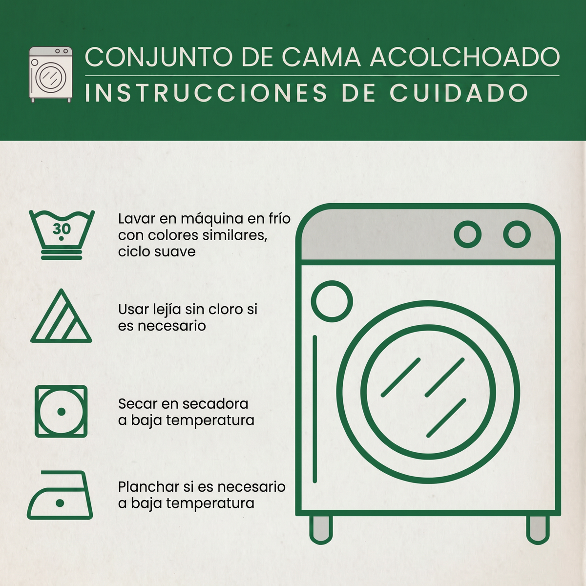 3-teiliges gestepptes Bettwäsche-Set – Sonnenstrahl