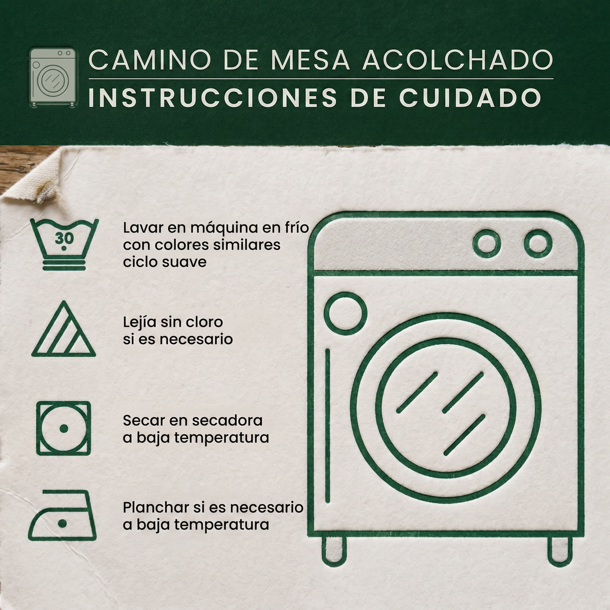 Gewatteerde tafelloper - Koidroom