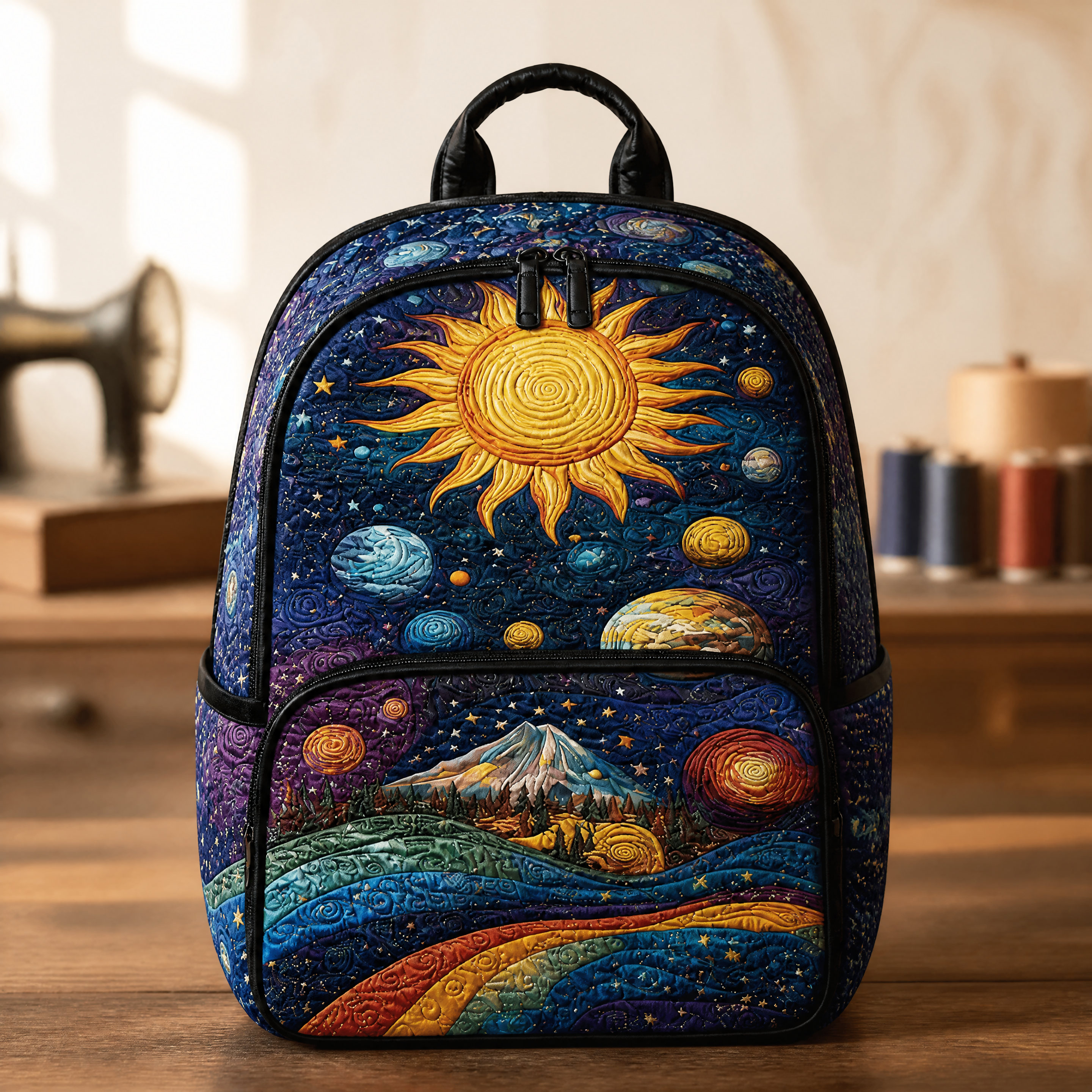 Stepp-Rucksack - Sonne und Berge