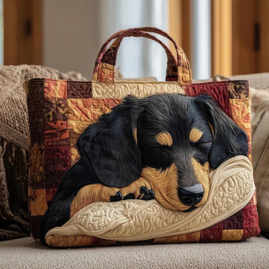 Handgefertigte Tasche – Dackel