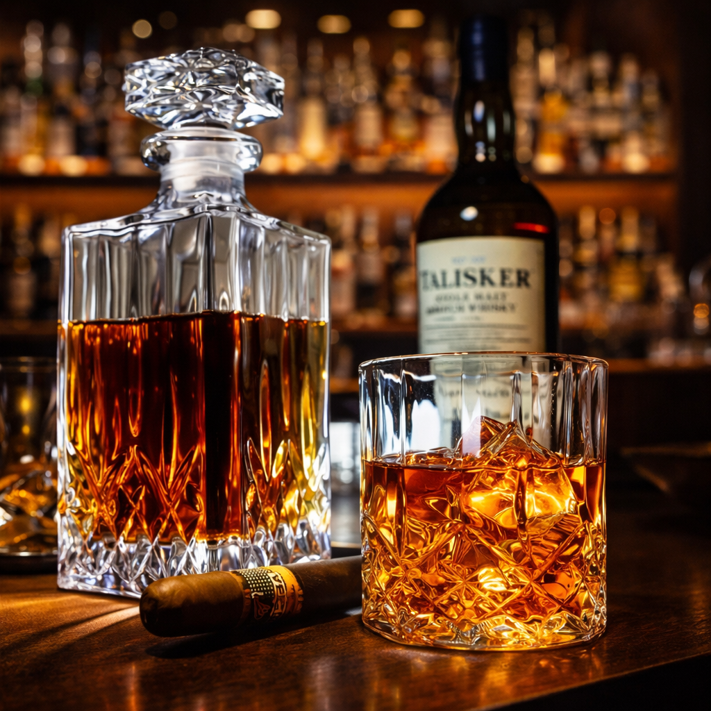 Whiskyset – Flasche und Glas