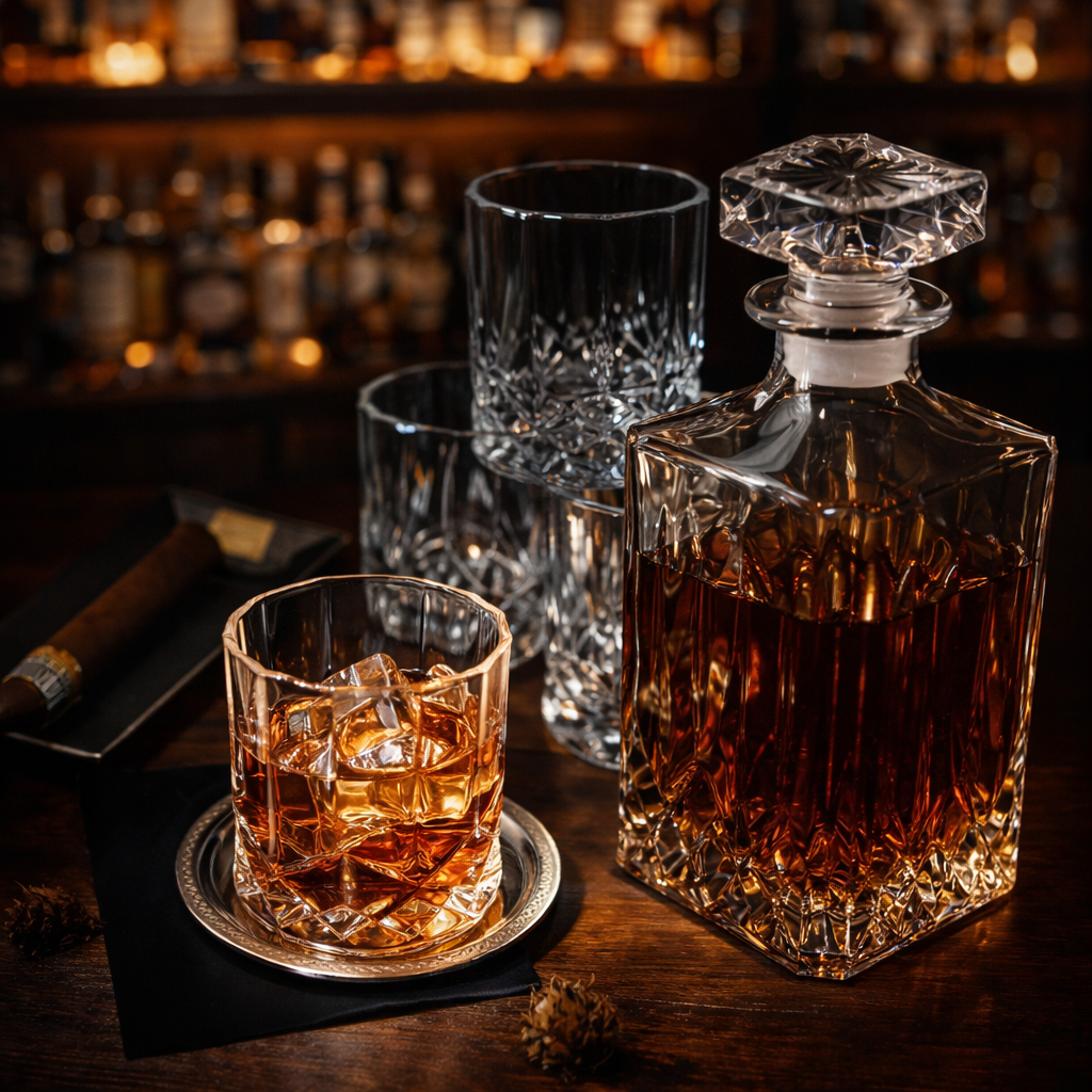 Whiskyset – Flasche und Glas