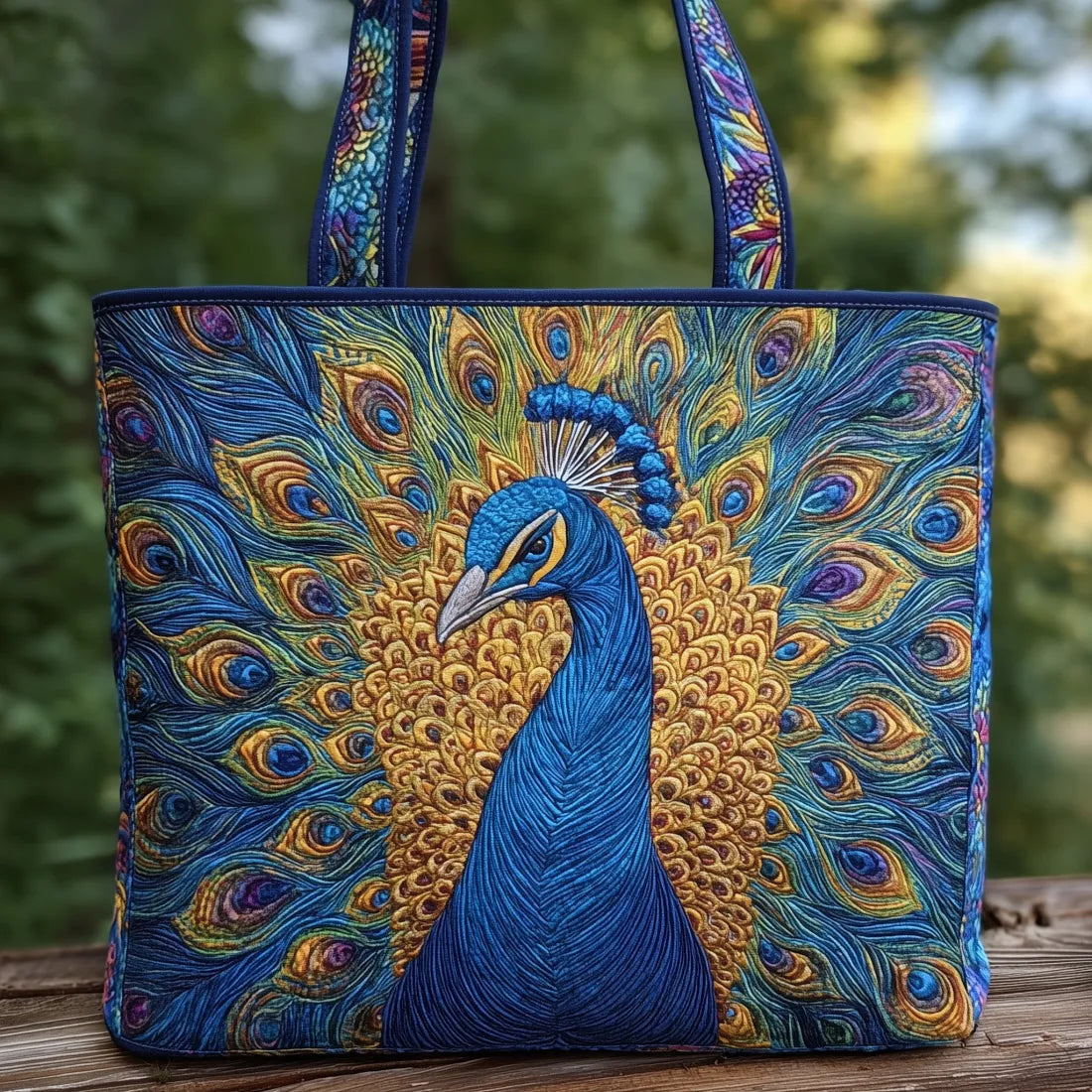 Handgefertigte Tasche – Pfau