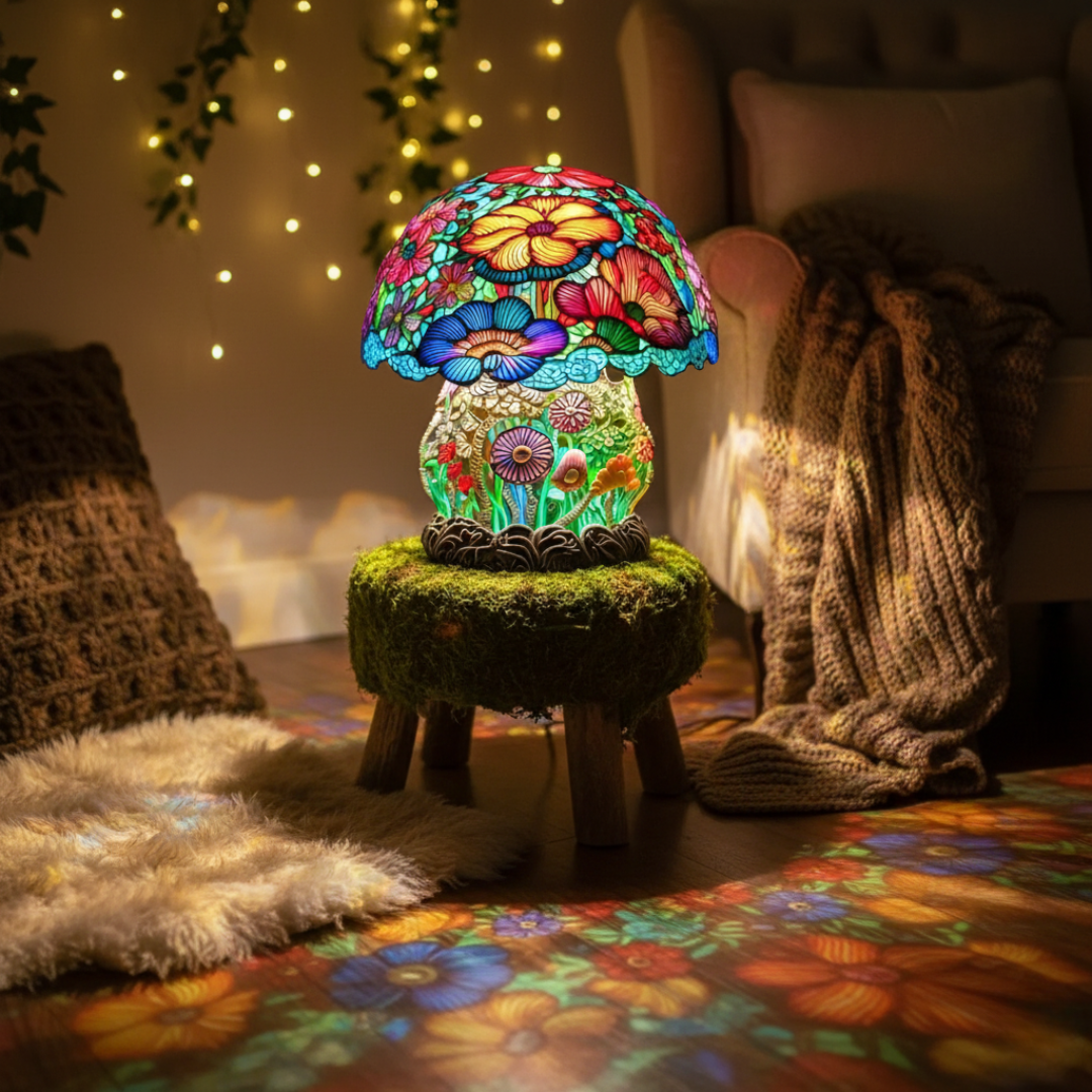 Gefrostete Pilzlampe