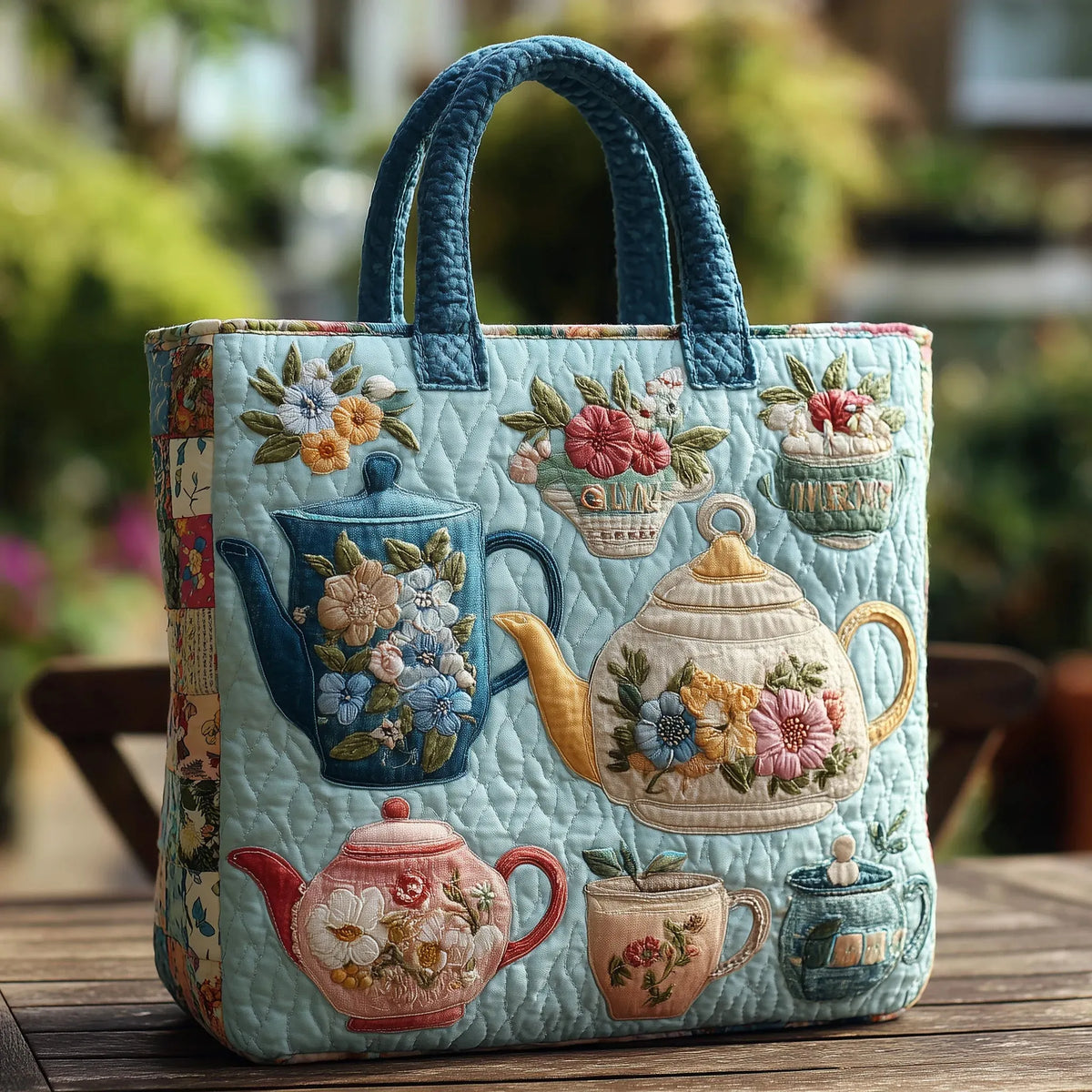 Gepolsterte Tasche – Blumenmuster
