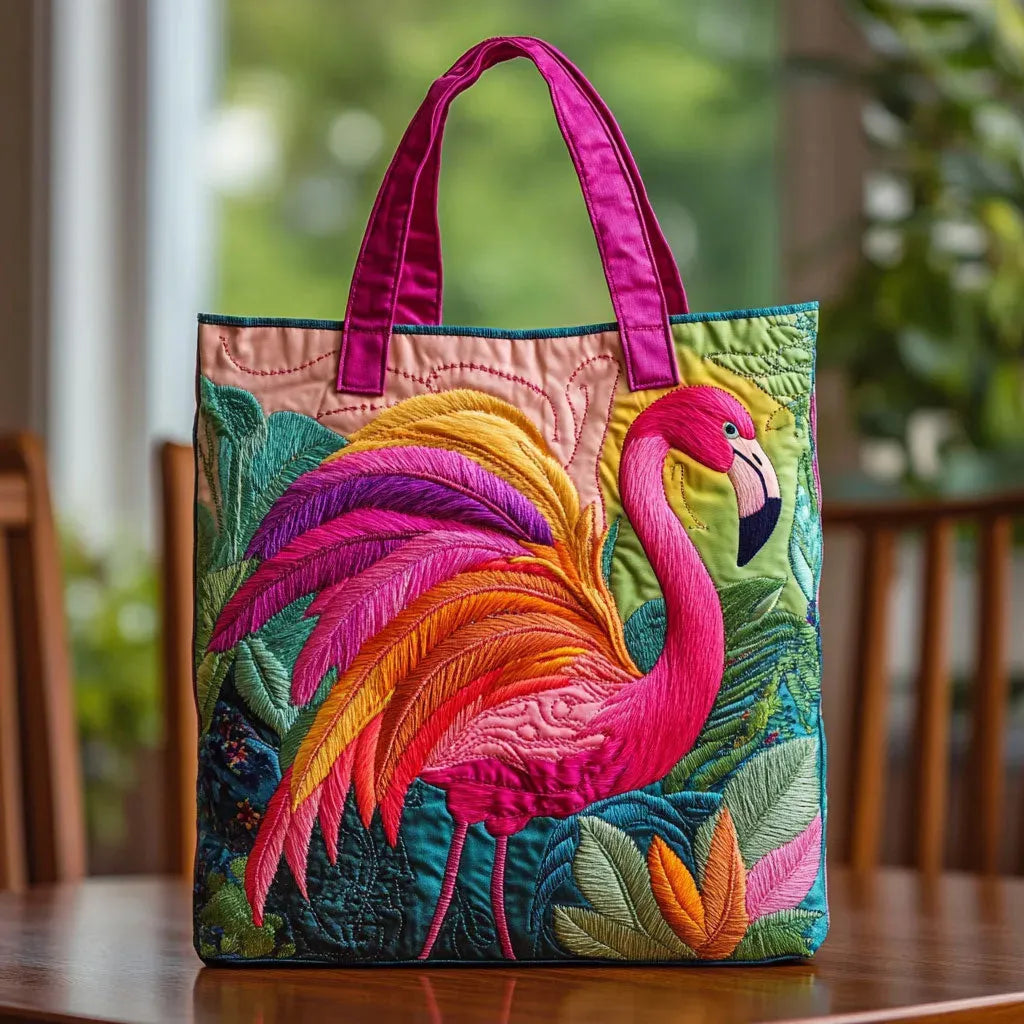 Gepolsterte Tasche – Regenbogenflamingo