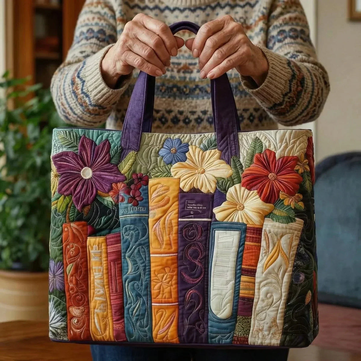 Gesteppte Tasche – Bücherliebhaber