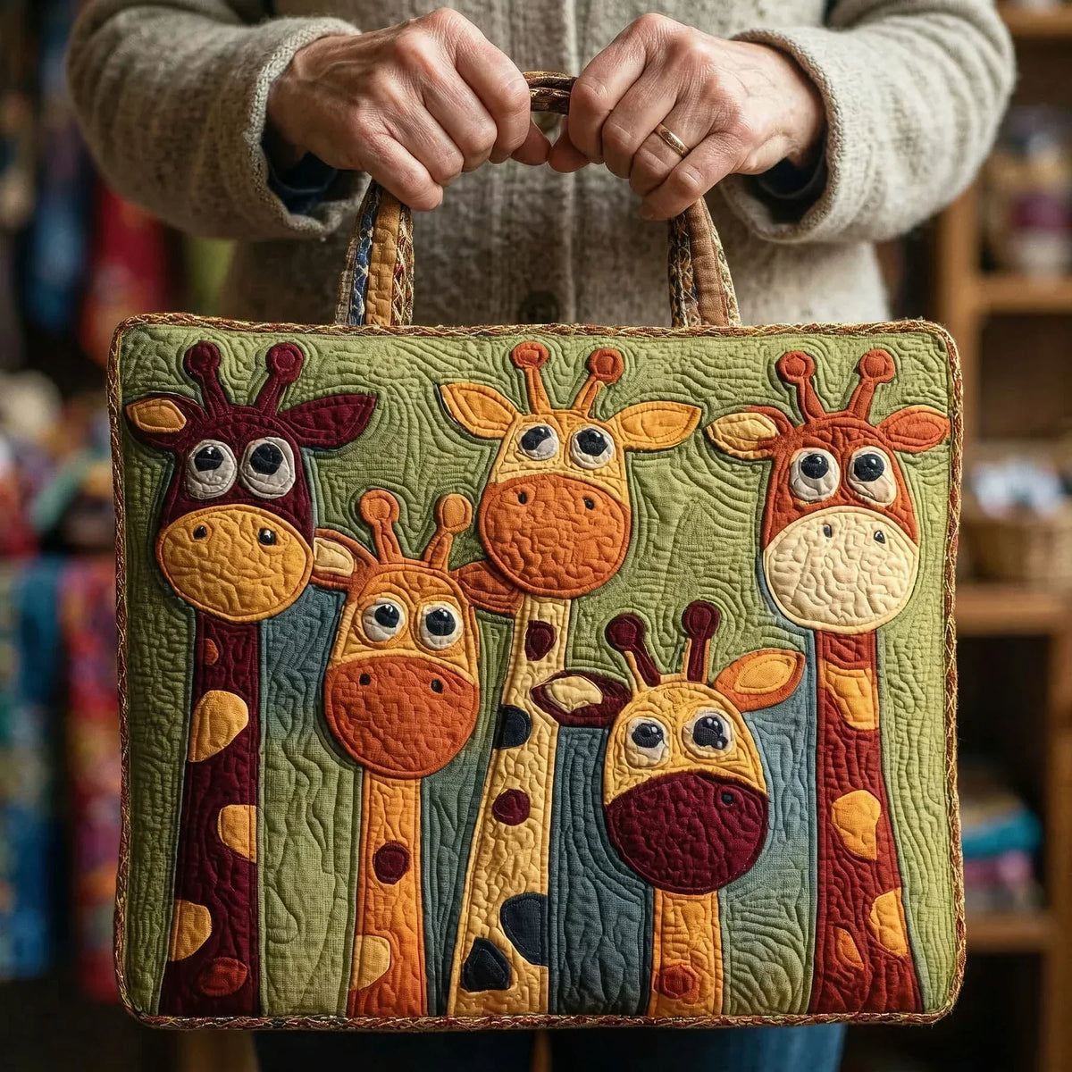 Gesteppte Tasche – Giraffe