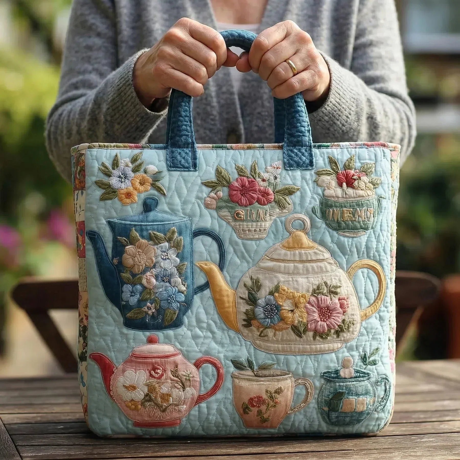 Gepolsterte Tasche – Blumenmuster