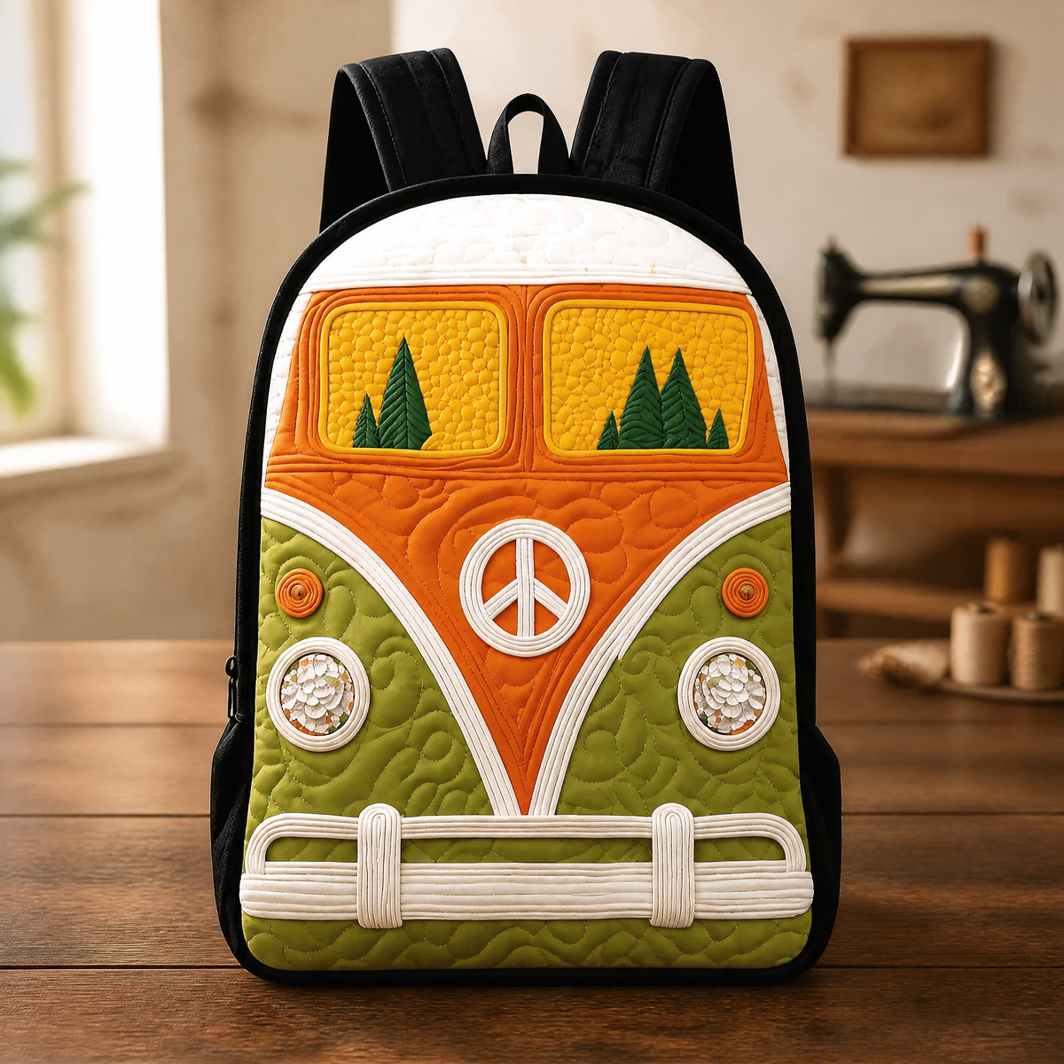 Gesteppter Rucksack – Friedenssymbol