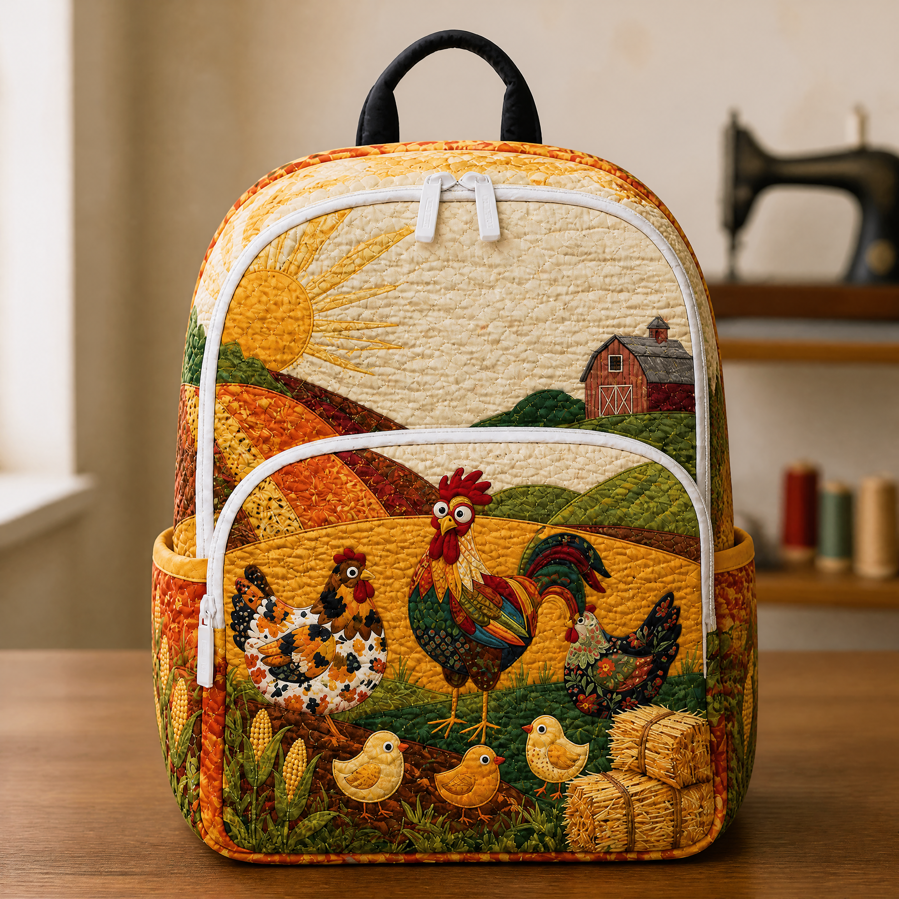 Stepprucksack – Huhn und Scheune